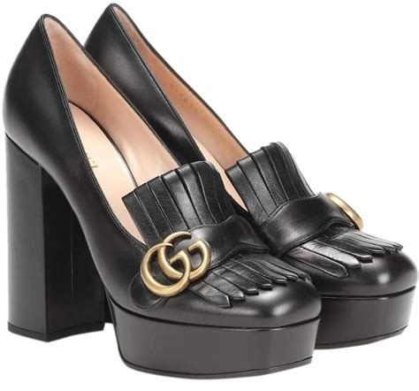 gold gucci marmont heels|Gucci black high heel sandals.